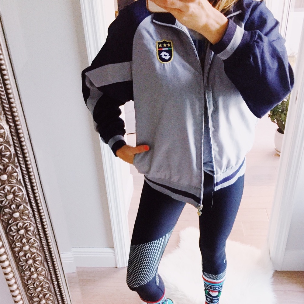 Vintage Lotto Italian Division Track Bomber Jacket